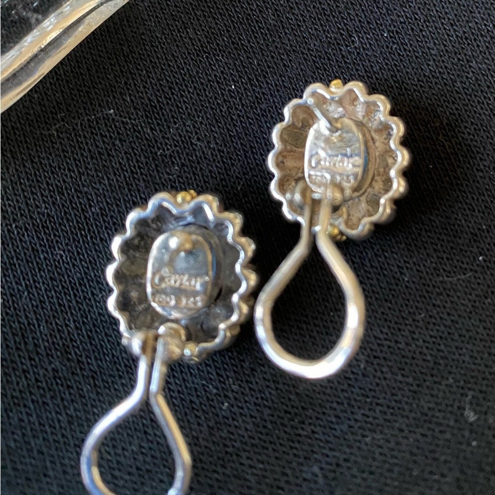 Gorgeous Authentic LAGOS Caviar earrings. Sterling Silver w/18K trim. Blue topaz - Picture 4 of 8